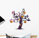 Gloomy Cartoon Halloween Tree Wall Decal