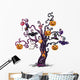 Gloomy Cartoon Halloween Tree Wall Decal