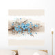 Floral turquoise greeting card Wall Mural