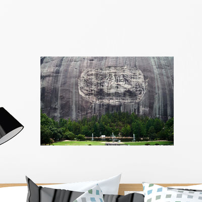 Stone Mountain near Atlanta Wall Decal shown on a wall
