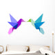Couple Colorful Origami Hummingbird