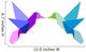 Couple Colorful Origami Hummingbird