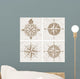 Vintage compass roses Wall Mural