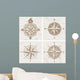 Vintage compass roses Wall Mural