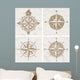 Vintage compass roses Wall Mural