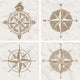 Vintage compass roses Wall Mural
