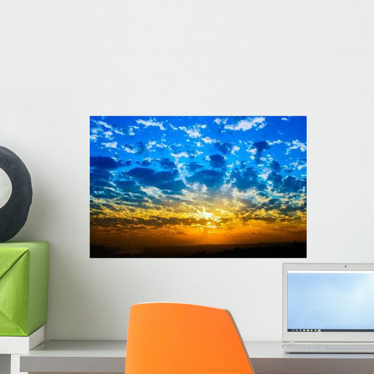 Orange and Blue Sunset Wall Decal