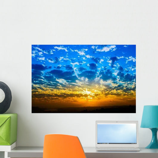 Orange and Blue Sunset Wall Decal