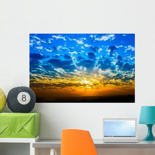Orange and Blue Sunset Wall Decal