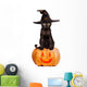 Photo-real Halloween Witches Cat Wall Decal