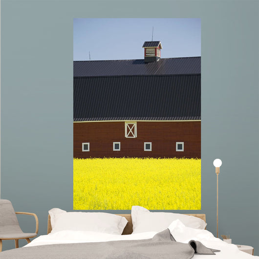 Front Of A Red Barn Wall Mural