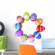Colorful easter eggs circle Wall Decal