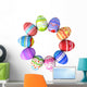 Colorful easter eggs circle Wall Decal