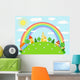 Baby landscape. Rainbow. Wall Mural
