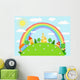 Baby landscape. Rainbow. Wall Mural