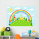 Baby landscape. Rainbow. Wall Mural
