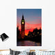 London. Big Ben clock tower. Wall Mural