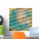 Grunge abstract musical background for advertisement or announce Wall Mural