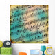 Grunge abstract musical background for advertisement or announce Wall Mural
