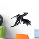 Black Flying Fantasy Dragon Wall Decal