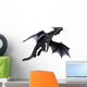 Black Flying Fantasy Dragon Wall Decal