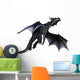 Black Flying Fantasy Dragon Wall Decal