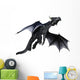 Black Flying Fantasy Dragon Wall Decal