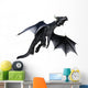 Black Flying Fantasy Dragon Wall Decal