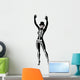 Halloween Party Girl Skeleton Wall Decal