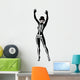 Halloween Party Girl Skeleton Wall Decal