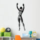 Halloween Party Girl Skeleton Wall Decal