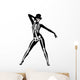 Halloween Dance Party Skeleton Wall Decal
