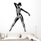 Halloween Dance Party Skeleton Wall Decal