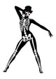 Halloween Dance Party Skeleton Wall Decal