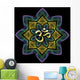fractal lotus aum Wall Mural