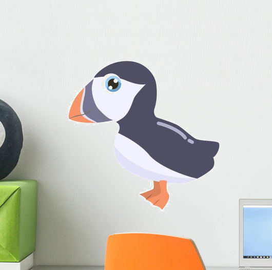 Cute Cartoon Puffin Vector Wall Decal