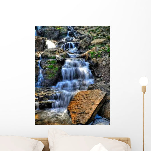 Glacier Park Waterfall Wall Decal