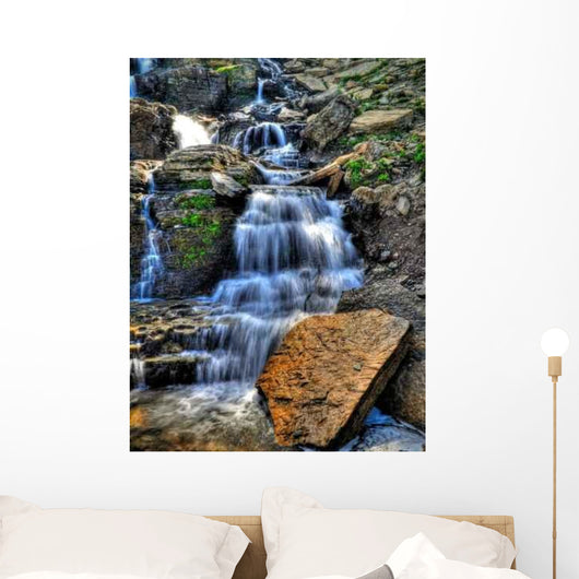 Glacier Park Waterfall Wall Decal