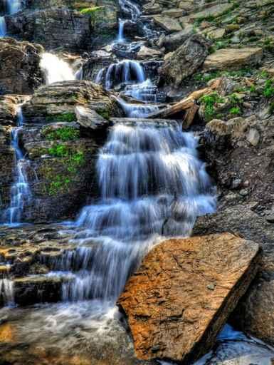 Glacier Park Waterfall Wall Decal