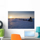 Ray Redington Jr Runs Toward Unalakleet At Sunset During Iditarod 2009 Wall Mural