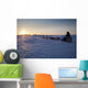 Ray Redington Jr Runs Toward Unalakleet At Sunset During Iditarod 2009 Wall Mural