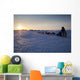 Ray Redington Jr Runs Toward Unalakleet At Sunset During Iditarod 2009 Wall Mural