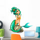 Sexy Mermaid with Green Wall Decal