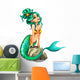 Sexy Mermaid with Green Wall Decal