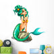 Sexy Mermaid with Green Wall Decal
