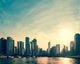 Downtown Chicago Skyline Sunset Wall Decal