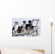 Eight Week Old Iditarod Husky Pups Sit Wall Mural
