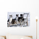 Eight Week Old Iditarod Husky Pups Sit Wall Mural