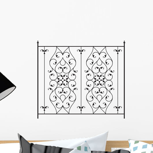 Wrought Iron Gate Door Wall Decal