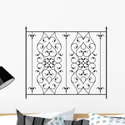 Wrought Iron Gate Door Wall Decal